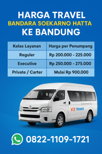 Harga Travel Bandara Soekarno Hatta ke Bandung