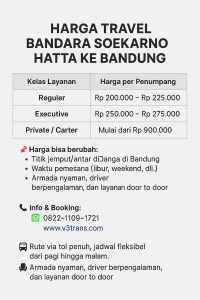 Travel Bandara Soekarno Hatta ke Bandung