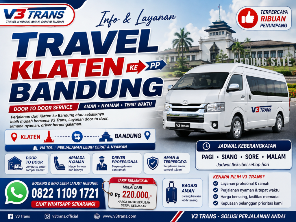Info Travel Klaten Bandung